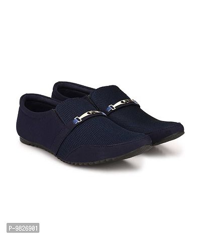 Groofer Mens Blue Slip-on  Casual Party Wear-thumb0