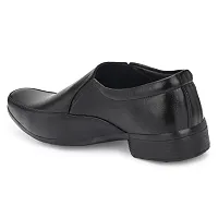 Groofer Mens Black Slip-on Formal Shoes-thumb1