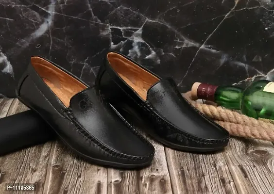 Classy Solid Loafers for Men-thumb0