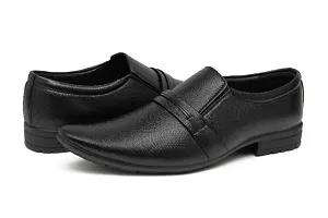 Groofer Mens Black Slip-on Formal shoes-thumb1