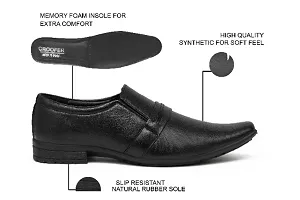 Groofer Mens Black Slip-on Formal shoes-thumb2
