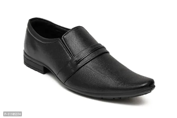 Groofer Mens Black Slip-on Formal shoes-thumb4
