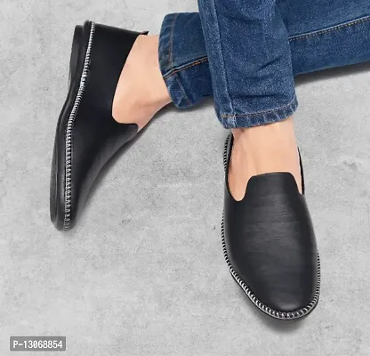 Black Driving Loafer  Shoes For Mens