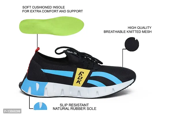 Black Stylish Running Sport Shoes For Men's-thumb2