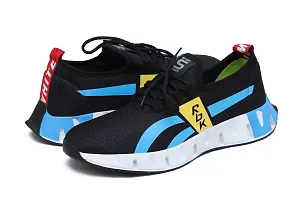 Black Stylish Running Sport Shoes For Men's-thumb3