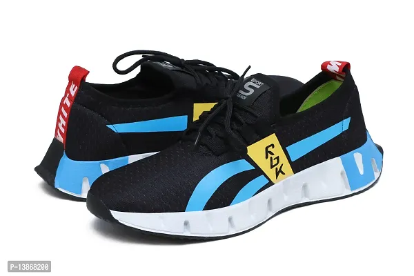 Black Stylish Running Sport Shoes For Men's-thumb4
