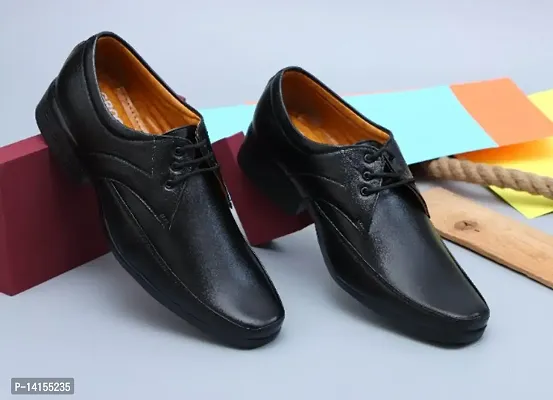 Groofer Mens Black Lace -up  Formal shoes