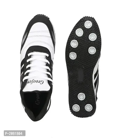 Men's White And Black Running Shoes-thumb5