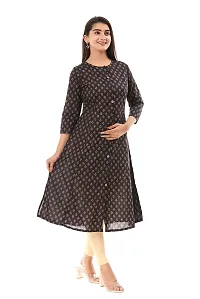 Vihaan IMPEX Casual Kurta Blue Jaipuri Print Kurti for Women Long Tunic 3/4 Sleeves (XX-Large)-thumb2