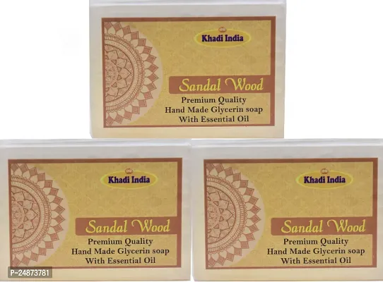 Classic Hand Made Glycern Soap With Essential Oil,Pack Of 3