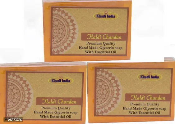 Classic Hand Made Glycern Soap With Essential Oil,Pack Of 3