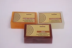 Classic Hand Made Glycern Soap With Essential Oil,Pack Of 3-thumb2