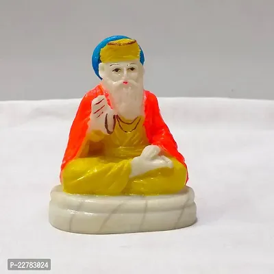 Guru Nanak Idol For Home Temple Pooja Decor Marble Guru Nanak Ji Murti For Pooja Temple And Car Dashboard Figurine-thumb0