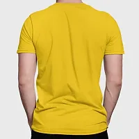 ZZZ Mens Cotton Round Neck T-Shirt Yellow L-thumb2