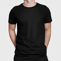 ZZZ SportsMens Cotton Round Neck T-Shirt Black XL-thumb1