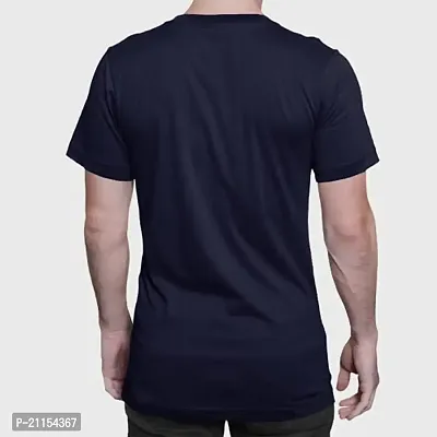 ZZZ SportsMens Cotton Round Neck T-Shirt Navy Blue 5XL-thumb3