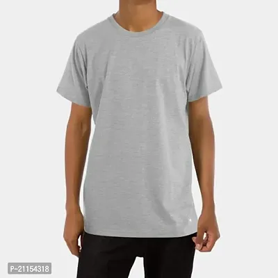 ZZZ SportsMens Cotton Round Neck T-Shirt Melange Grey S-thumb2