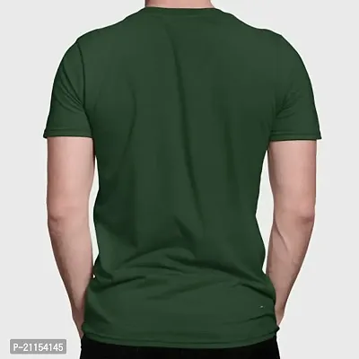 ZZZ SportsMens Cotton Round Neck T-Shirt Bottle Green 2XL-thumb3