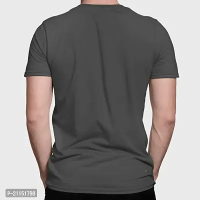 ZZZ SportsMens Cotton Round Neck T-Shirt Charcol Grey L-thumb2