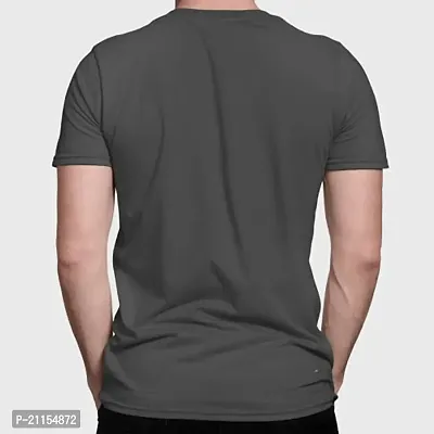 ZZZ SportsMens Cotton Round Neck T-Shirt Charcol Grey M-thumb2