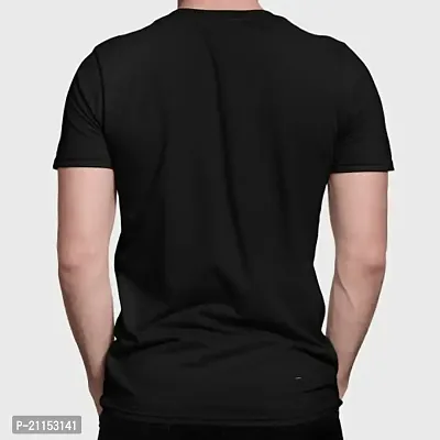 ZZZ SportsMens Cotton Round Neck T-Shirt Black XL-thumb3