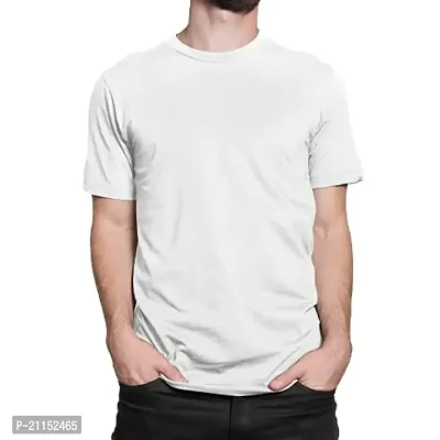 ZZZ Mens Cotton Round Neck T-Shirt White 3XL-thumb0