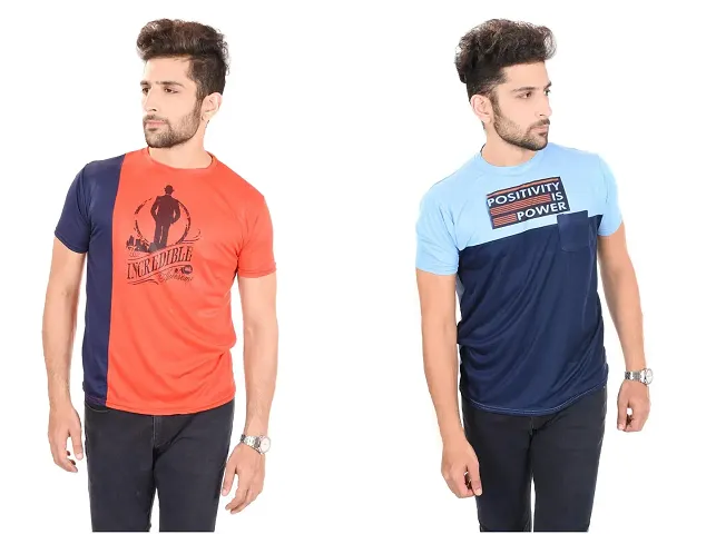 Reliable Round Neck Tees For Men Pack Of 2