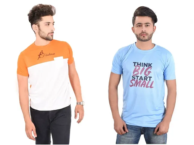 Stylish Men Round Neck T-Shirt Pack of 2