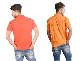 Reliable Multicoloured Cotton Blend  Polos For Men Pack Of 2-thumb1