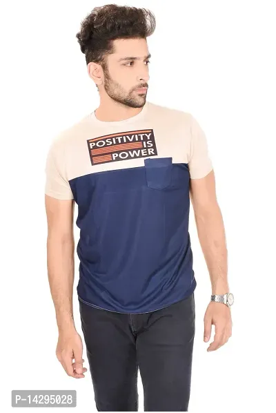 Stylish Men Polyester Round Neck T-Shirt-thumb4