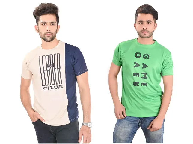 Stylish Men Round Neck T-Shirt Pack of 2