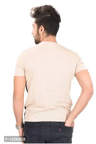 Stylish Men Polyester Round Neck T-Shirt-thumb2