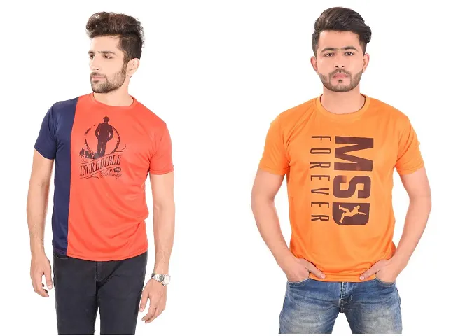 Reliable Round Neck Tees For Men Pack Of 2