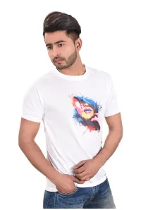 Stylish Men Polyester Round Neck T-Shirt-thumb2