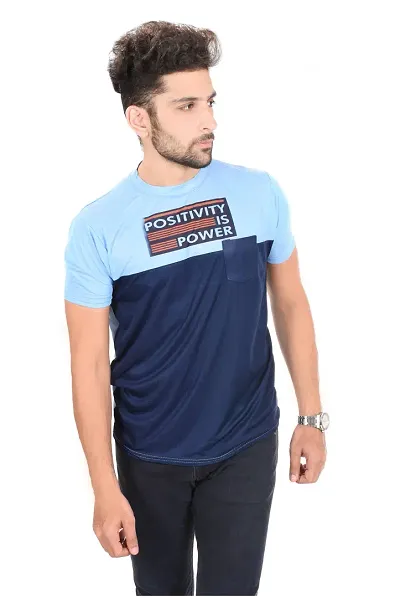 Polyester short-sleeve Round Neck Tees for Men