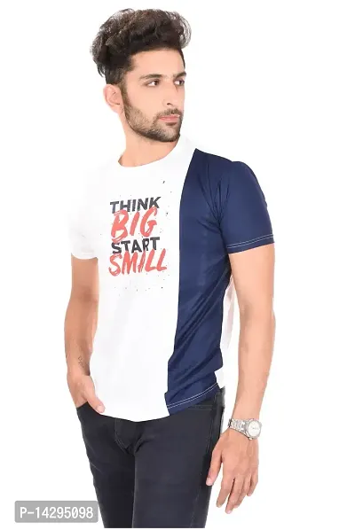 Stylish Men Polyester Round Neck T-Shirt-thumb3