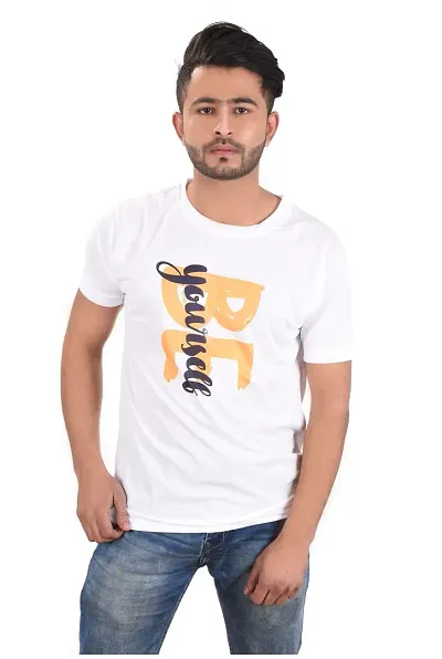 Short-sleeve Printed Polyester Tees for Men