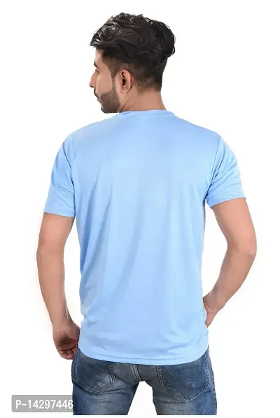 Stylish Men Polyester Round Neck T-Shirt-thumb4