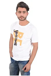 Stylish Men Polyester Round Neck T-Shirt-thumb1