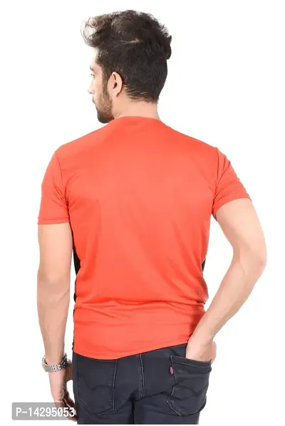 Stylish Men Polyester Round Neck T-Shirt-thumb2