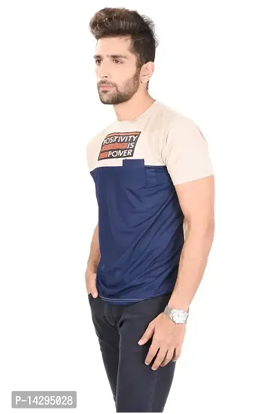 Stylish Men Polyester Round Neck T-Shirt-thumb3