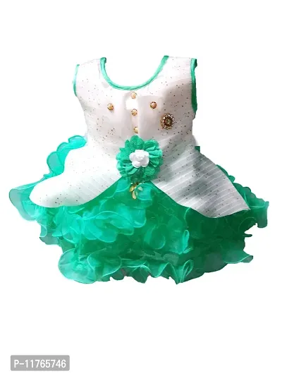 socho samjo Baby Girl's Midi Fit And Flare Dress (nnn_Green_12-18 Months)-thumb0