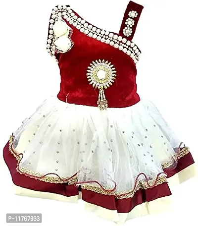 Misti Collection Baby Girls Fit & Flare Beautiful Designer Fancy Dress Birthday/Party/Wedding Red