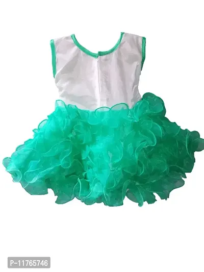 socho samjo Baby Girl's Midi Fit And Flare Dress (nnn_Green_12-18 Months)-thumb2