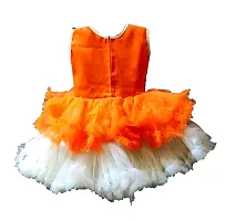 Kids Fashion hub Best Designer Baby Doll Frock Dress Daily casualuse New Born Baby Birthday Girl Gift Item (red, 1-2 Years) (Orange, 1-2 Years)-thumb1