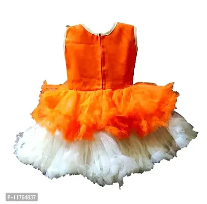 Kids Fashion hub Best Designer Baby Doll Frock Dress Daily casualuse New Born Baby Birthday Girl Gift Item (red, 1-2 Years) (Orange, 1-2 Years)-thumb2