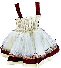 Misti Collection Baby Girls Fit & Flare Beautiful Designer Fancy Dress Birthday/Party/Wedding Red-thumb1