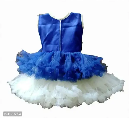 Kids Fashion hub Best Designer Baby Doll Frock Dress Daily casualuse New Born Baby Birthday Girl Gift Item (red, 1-2 Years) (Royal Blue, 1-2 Years)-thumb2