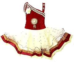 Misti Collection Baby Girls Fit & Flare Beautiful Designer Fancy Dress Birthday/Party/Wedding Red-thumb2