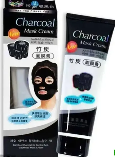 Zhunmun Charcoal Face Mask Cream Anti Blackhead Pack of 1(130 Gm Tube)